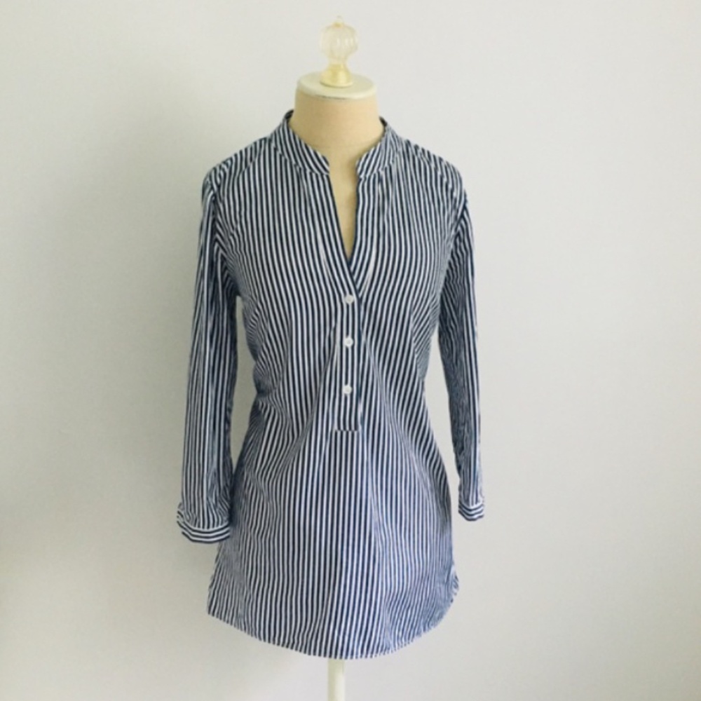 Anthropologie Harshman Navy Stripped Tunic - Picture 2 of 5
